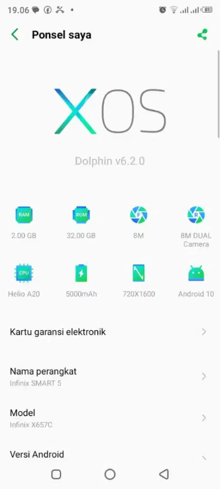 Di jual hp infinix ram 2/32