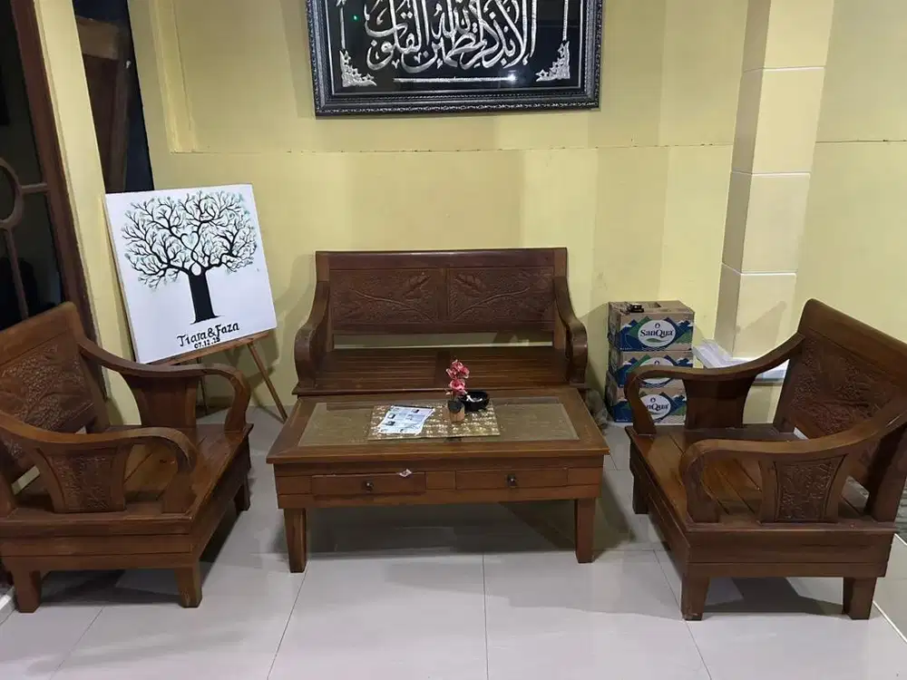 Bangku jati. Kursi jati fullset