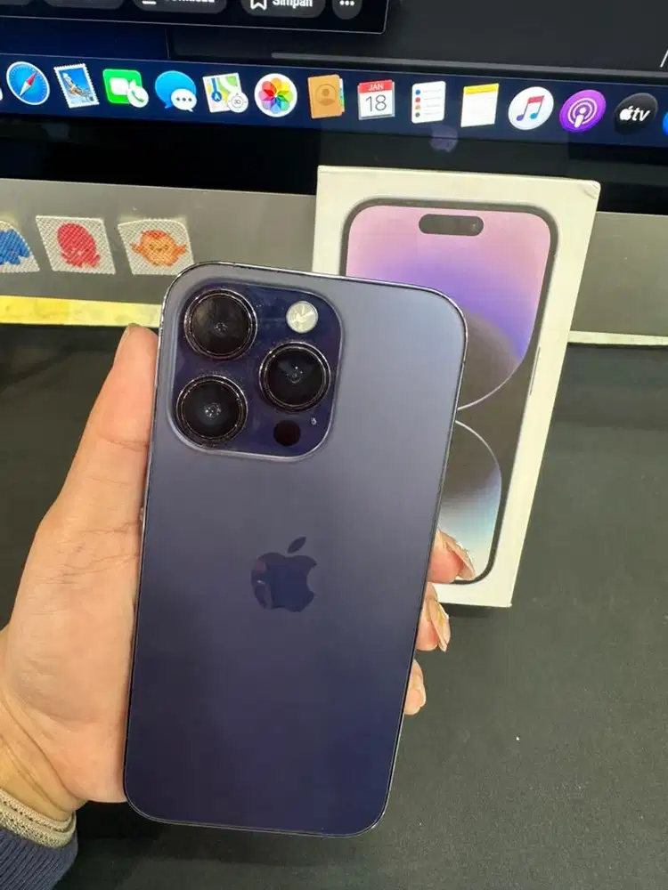 iPhone 14 Pro 128GB Purple Eks iBox BH 81% Lengkap