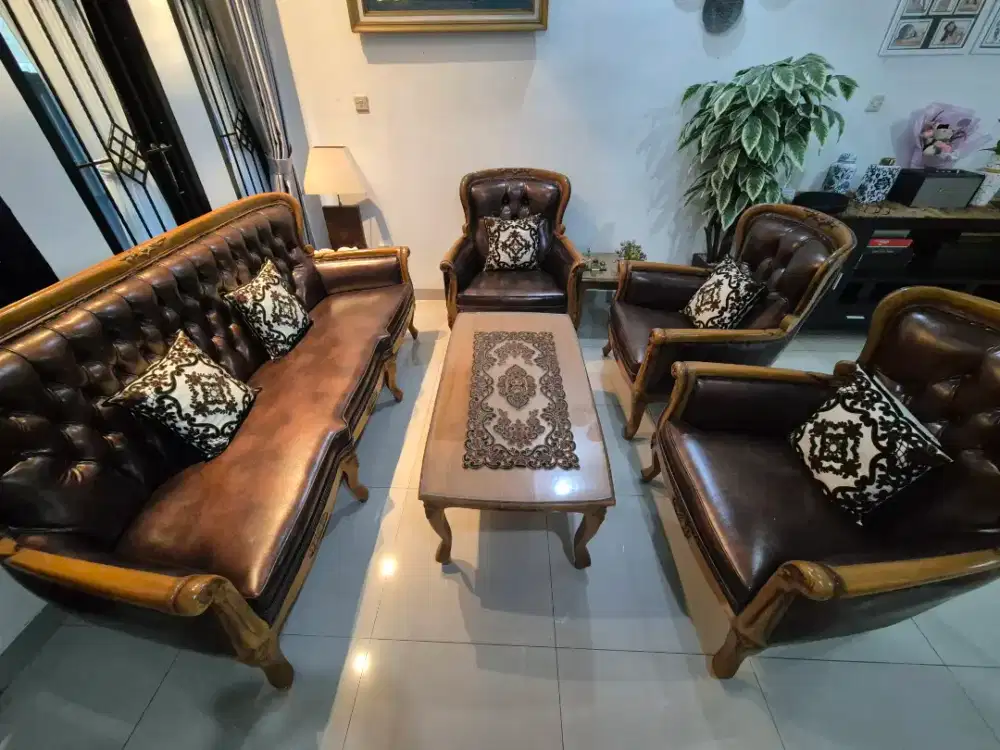 Preloved Set Kursi Tamu Jati