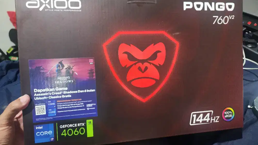AXIOO PONGO 760 V2 | RTX 4060 8GB | i7 13th | SSD 1.5TB  | JUAL CEPAT