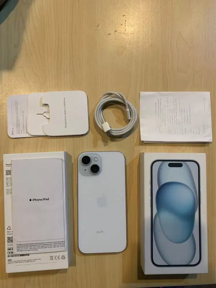 iphone 15 128gb blue resmi ibox like new