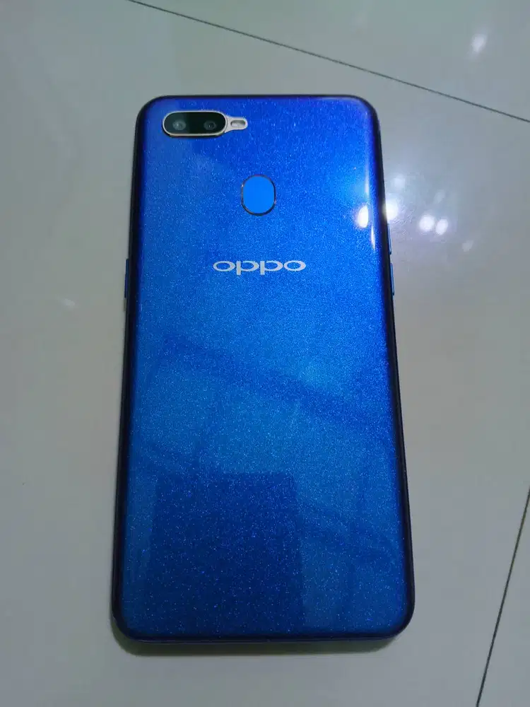 Oppo a5s biru mulus lengkap murah