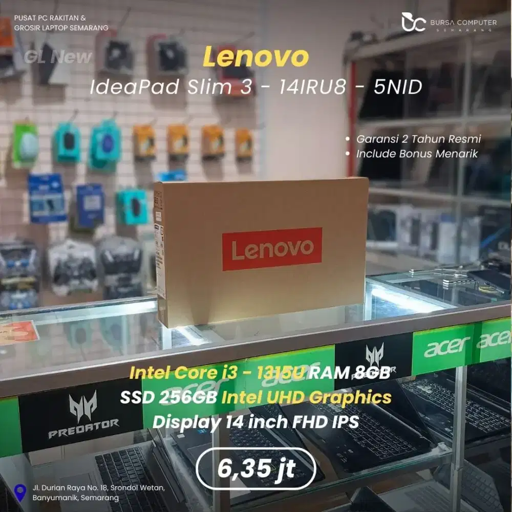 LENOVO Ideapad 3-14IRU8 | Core i3 1315U 8GB 256GB