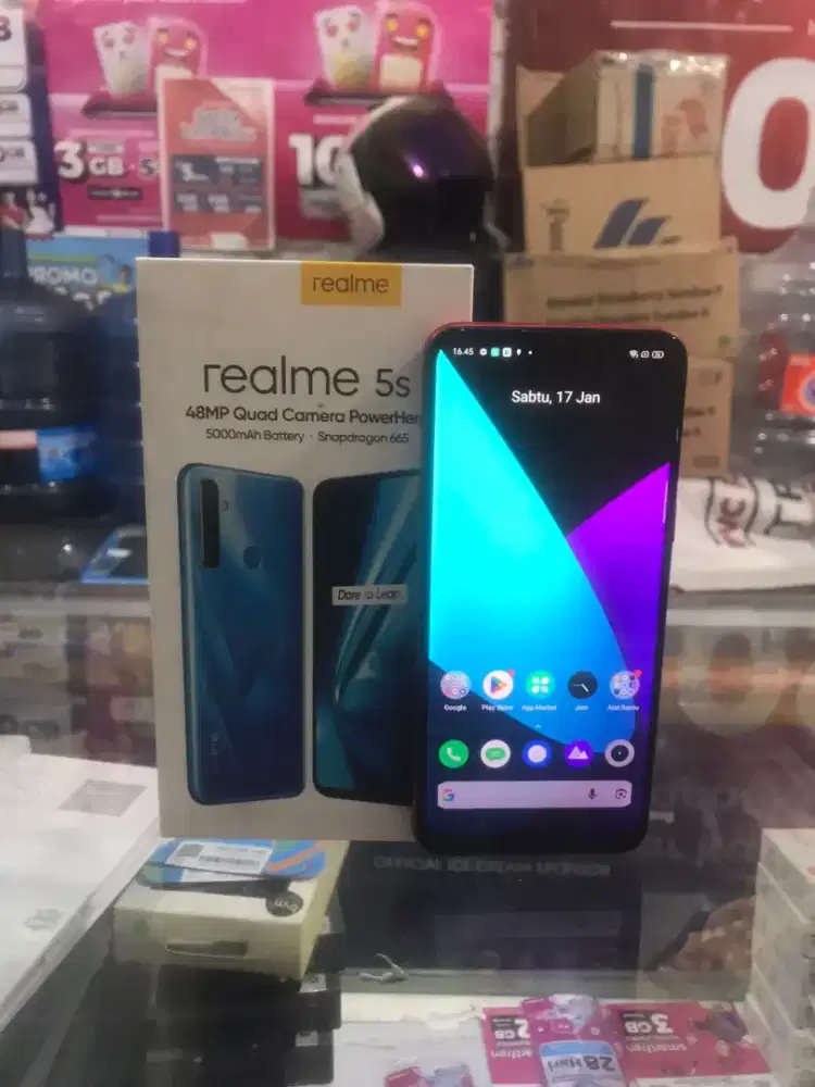 Realme 5s ram 4+4/128gb lengkap