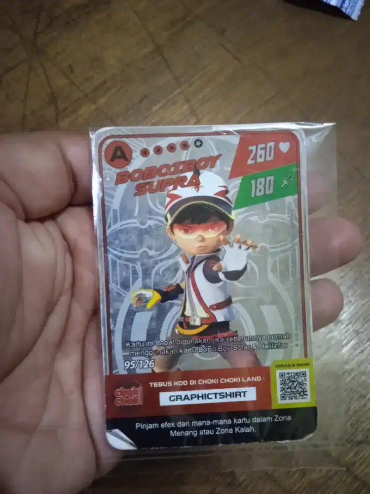 Kartu silver boboiboy supra