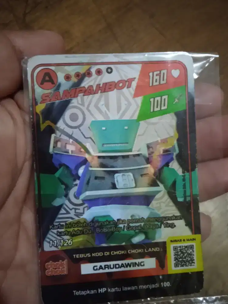 Kartu silver boboiboy sampahbot