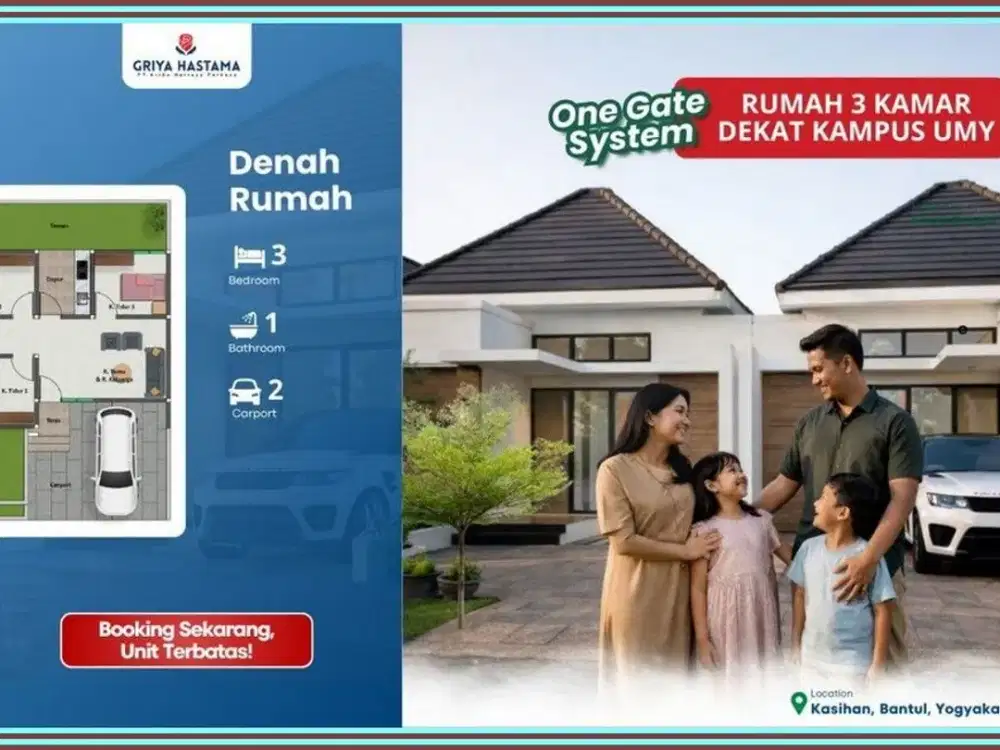 Rumah Wide Road Enam Meter Dekat UMY