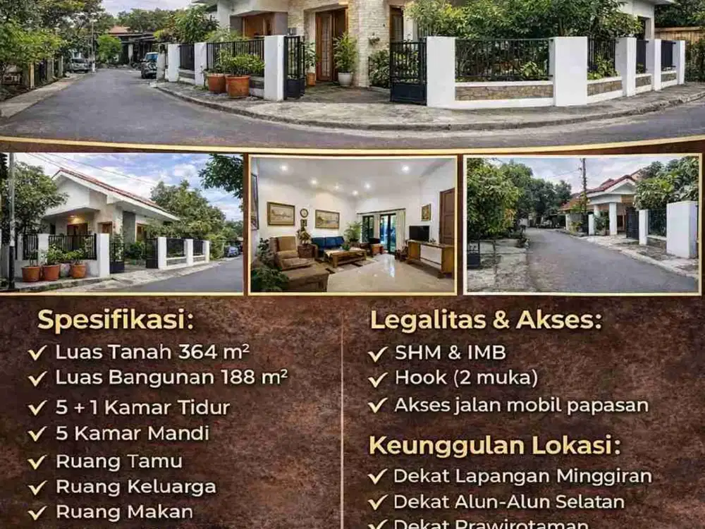 ASET RUMAH HOOK TENGAH KOTA JOGJA
MINGGIRAN – MANTRIJERON | POTENSI TINGGI