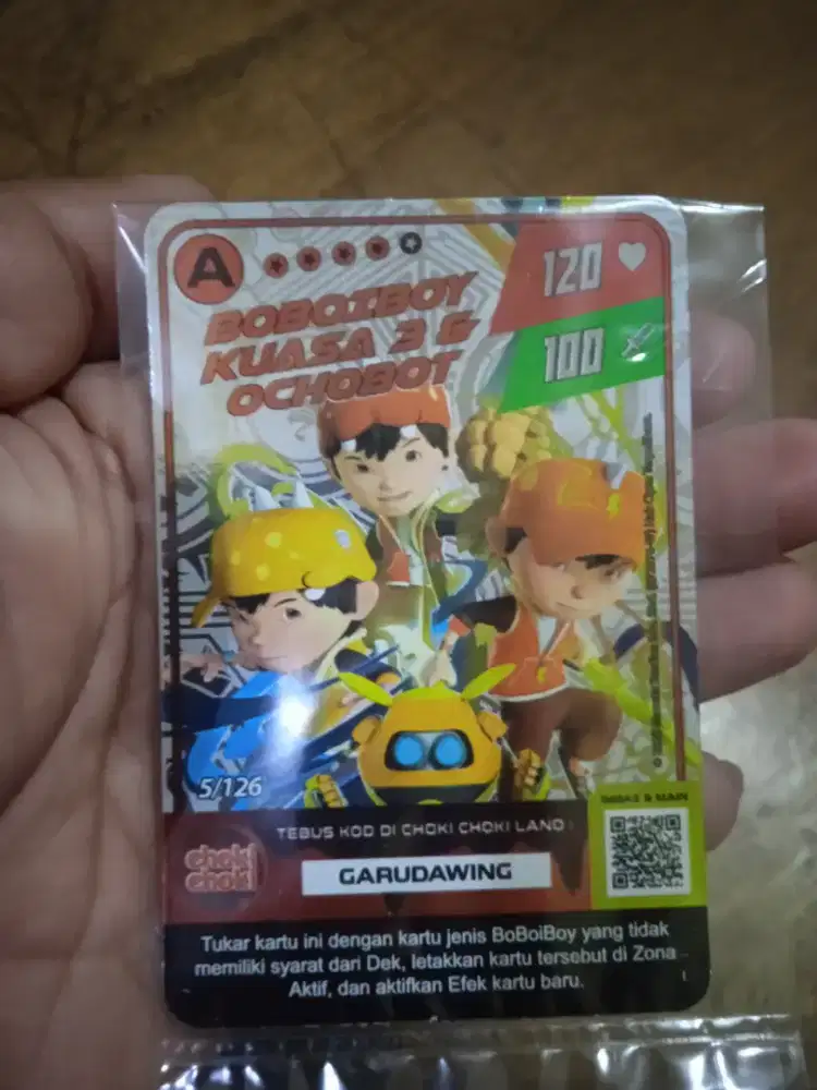 Kartu silver boboiboy kuasa 3 ochobot
