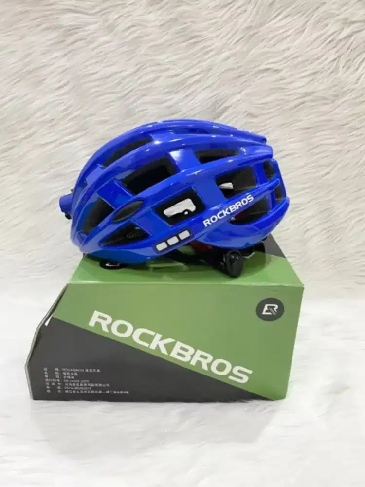 Helm Sepeda Rockbros+Lampu Depan Belakang