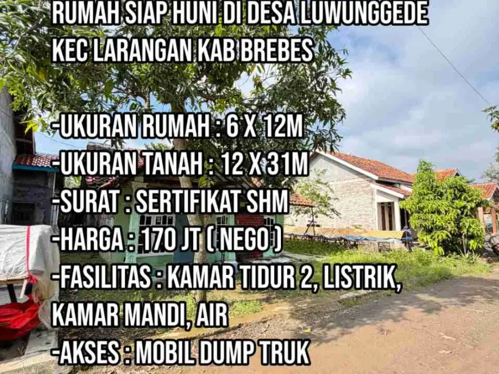 Rumah Siap Huni Di Desa Luwunggede Larangan Brebes