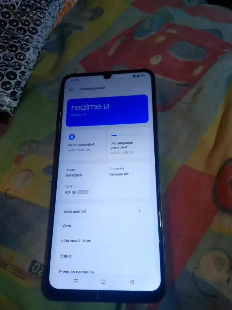 Realme note 60x dan dus