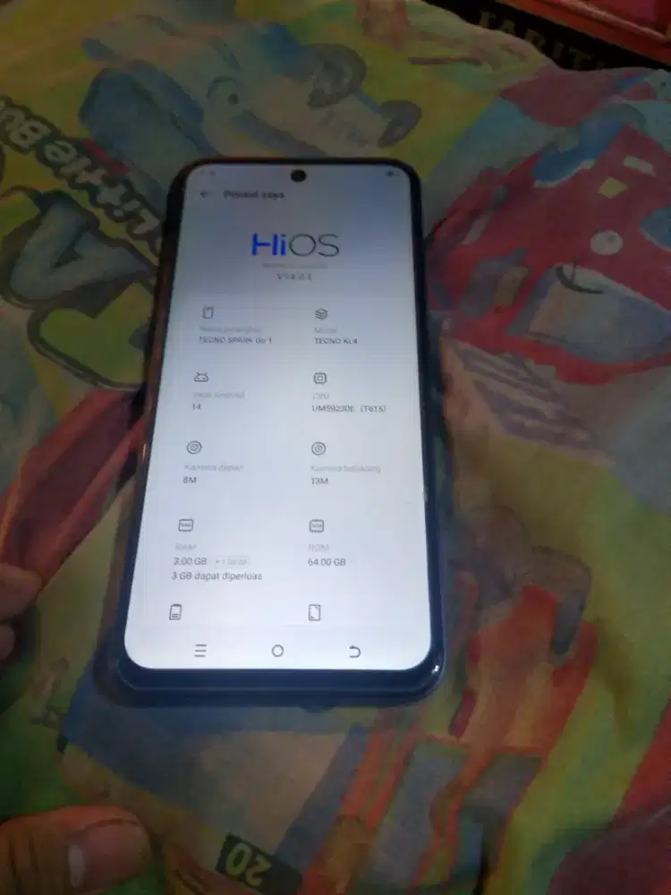 Tecno spark go 1 3+3/64 batang