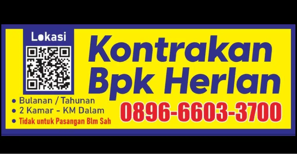 Kontrakan Bulanan dan Tahunan Bapak Herlan