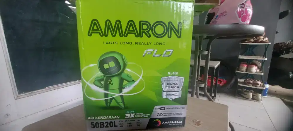 [Harga dibawah pasaran] Aki kering Amaron FLO/Hilife 50B20L (Baru)