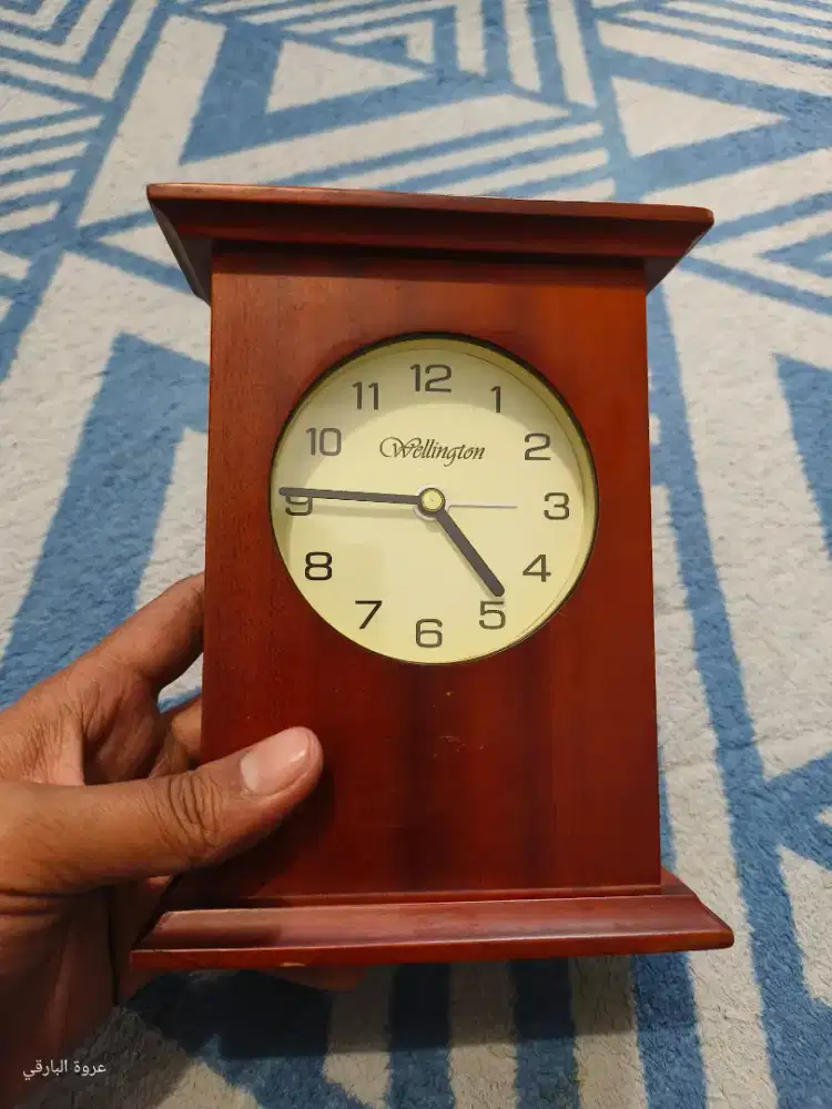 Jam Meja Kayu Original Willington Japan
