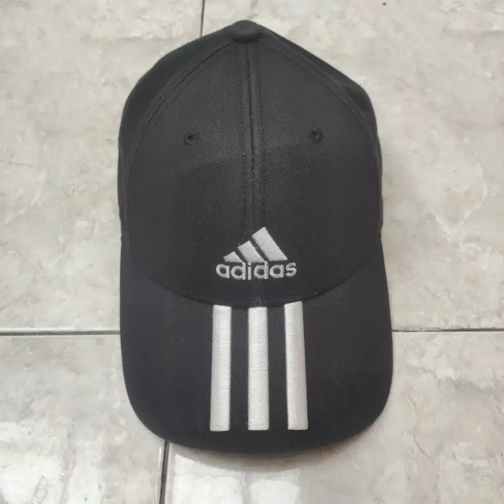 Adisa 3 Stripes Cotton Twill Baseball Cap