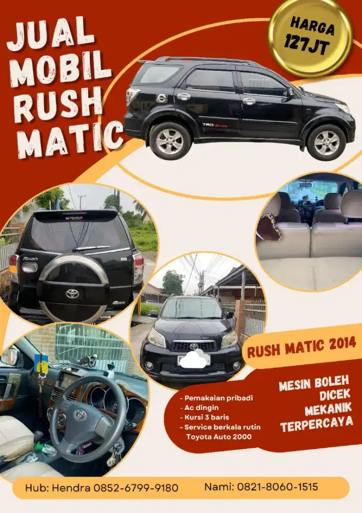 Jual rush matic type G 2014