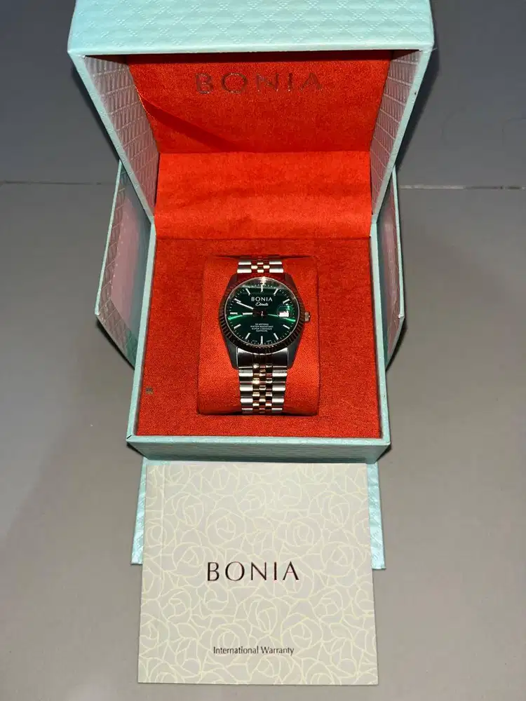 [ORIGINAL] Jam Tangan Bonia Eternita Emerald Green - Fullset Mulus