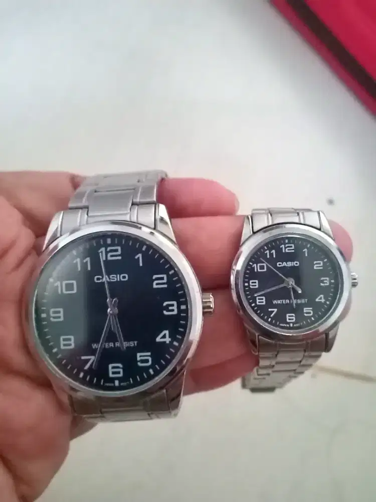 Jam Casio couple rantai bekas good condition