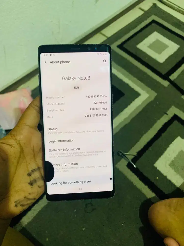 masih layak pakai samsung note 8 6/64 inter
