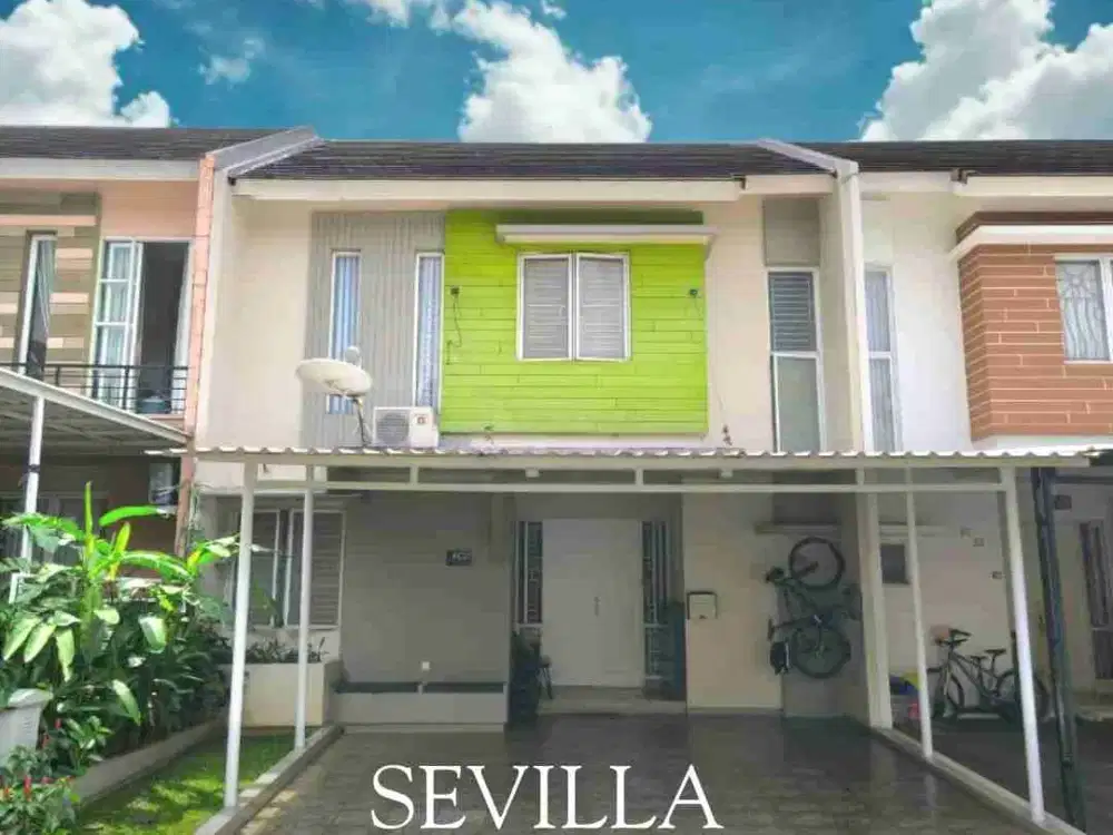 Dijual rumah cantik siap huni semi furnished di Sevilla BSD,5 menit ke tol BSD,bebas banjir