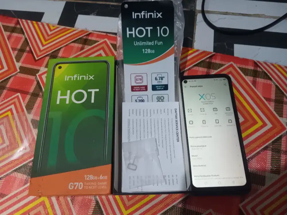 Infinix hot 10 ram 6/128 gb normal smua