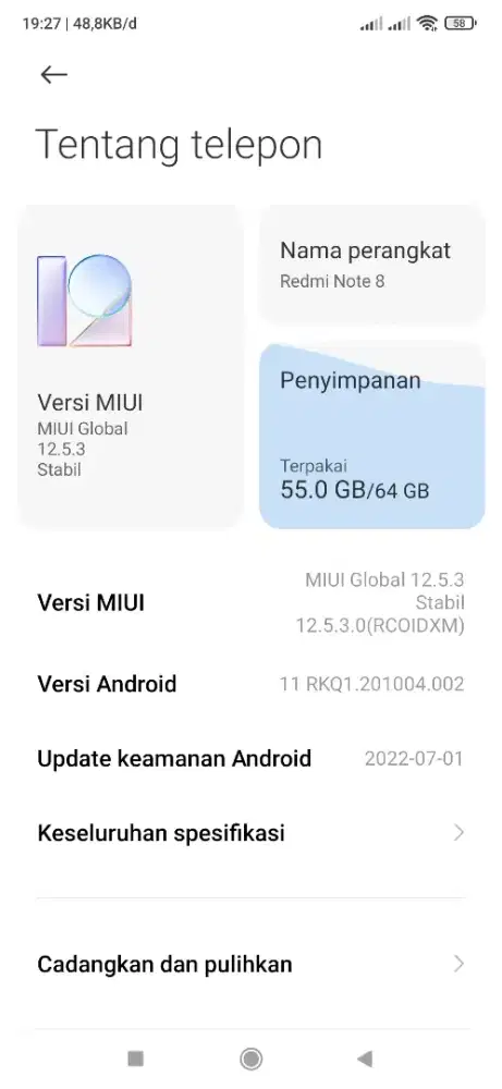 Redmi Note 8 4/64 HP AJA