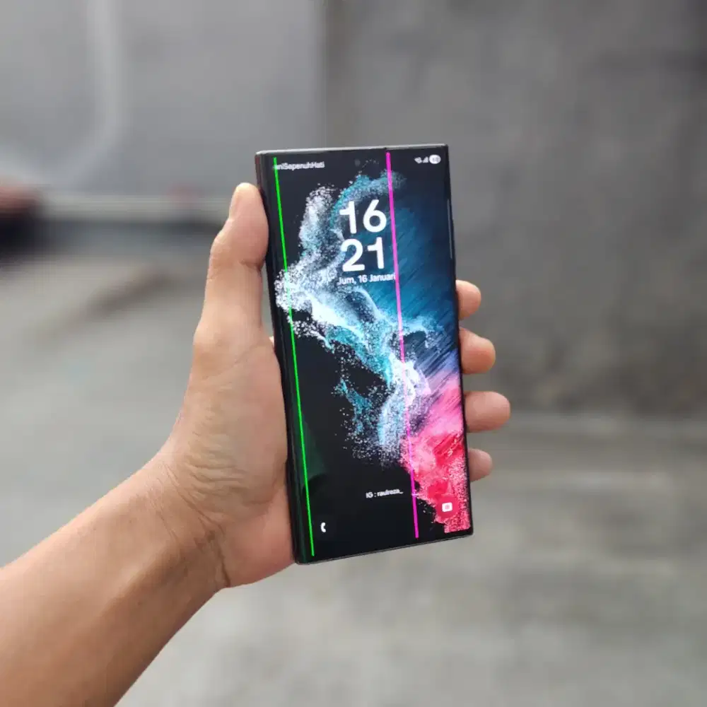 SAMSUNG GALAXY S22 ULTRA 5G SEIN 12/256 GB MINUS FUNGSI 100% NORMAL