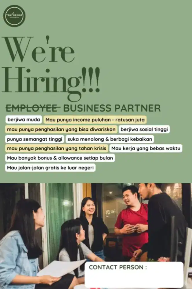 DIBUTUHKAN BUSINES PARTNER