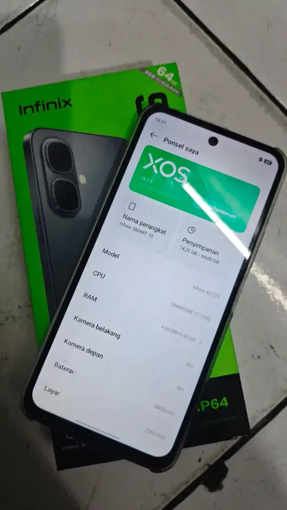 Jual infinix smart 10 4/64 biru