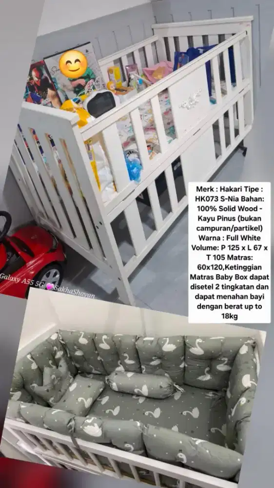 Ranjang Bayi Kayu Solid preloved