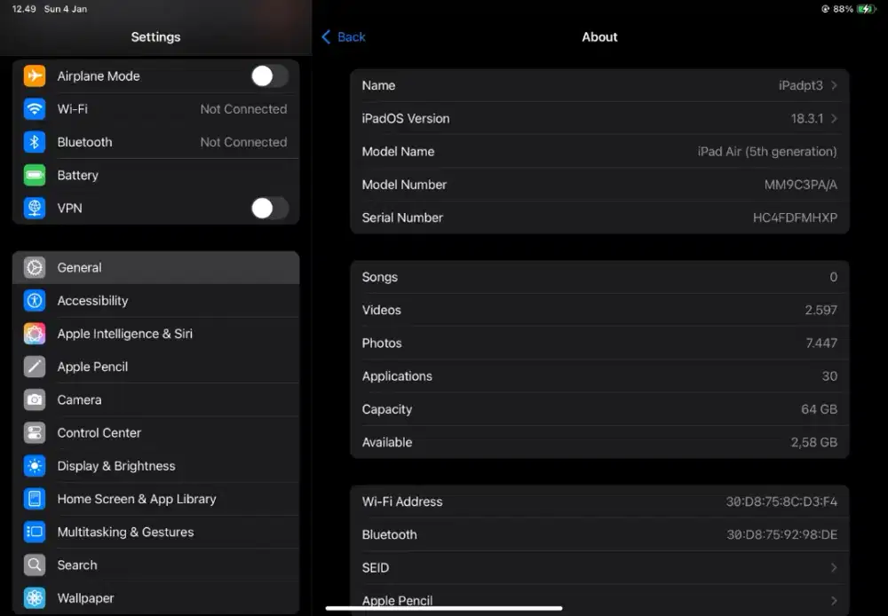 iPad Air Gen 5 Second