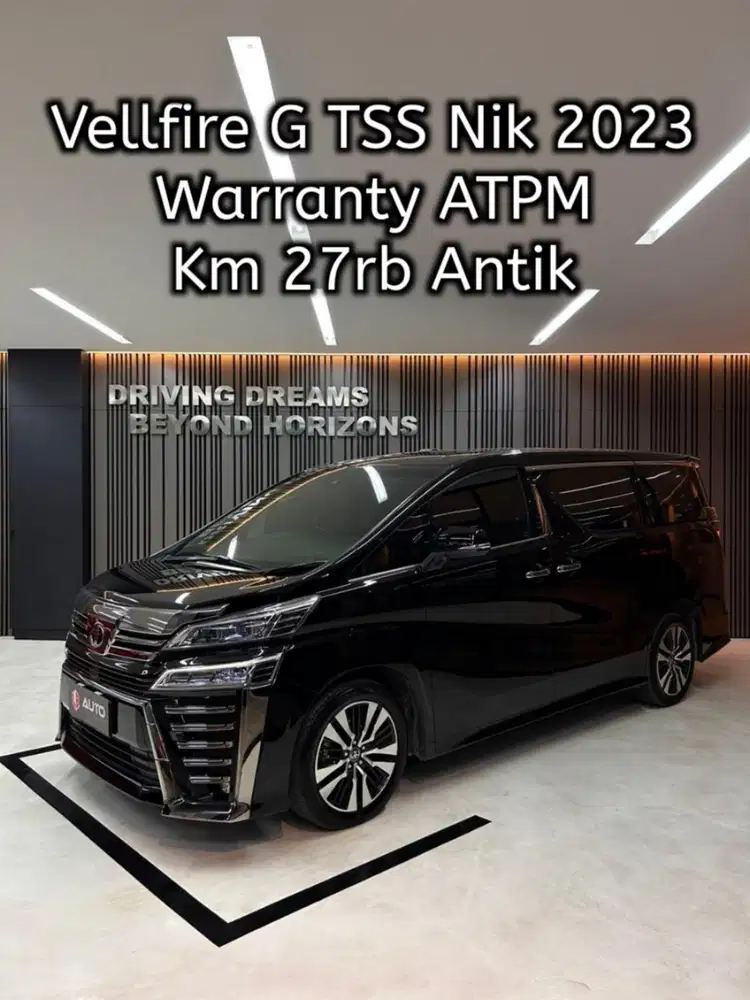 Toyota Vellfire 2.5 G TSS ATPM 2023 Hitam Km27rb mdl 2022 B8888AKB