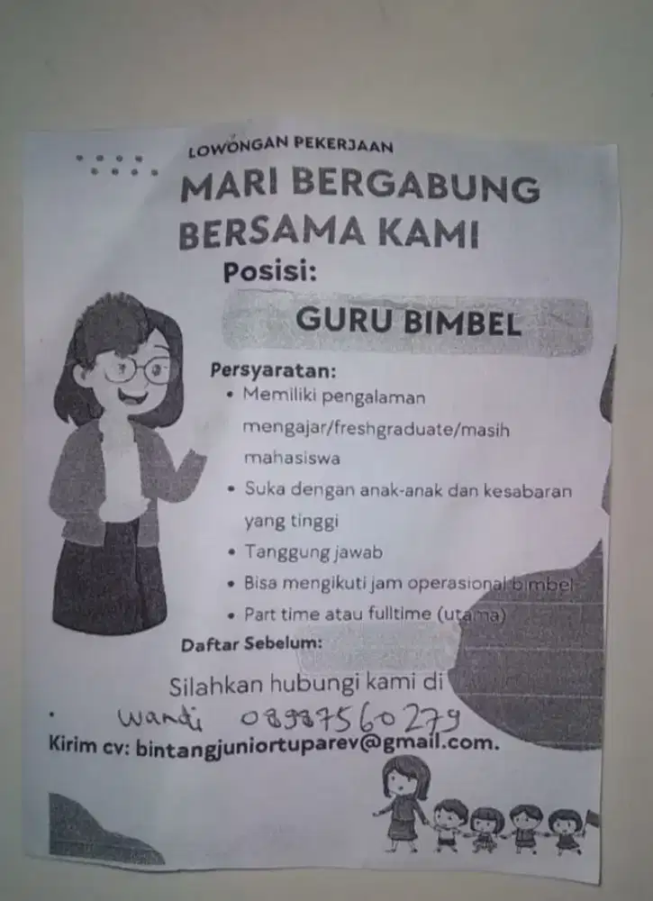 di cari guru yang sabar dan siap hadapin tantangn dan semngat