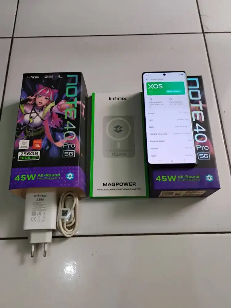 Infinix Note 40 Pro 5G NFC RAM 8+8/256GB Fullset Mulus No Minus