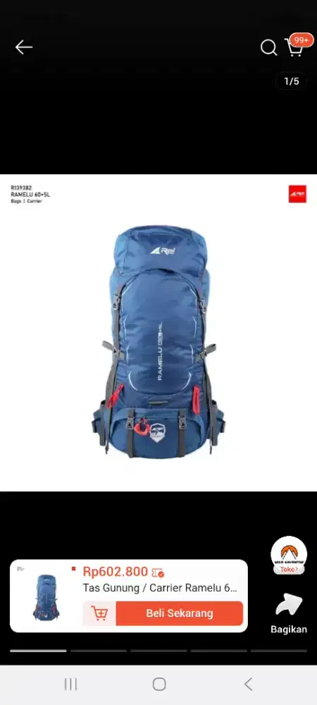 Tas carrier + tenda 4 orang