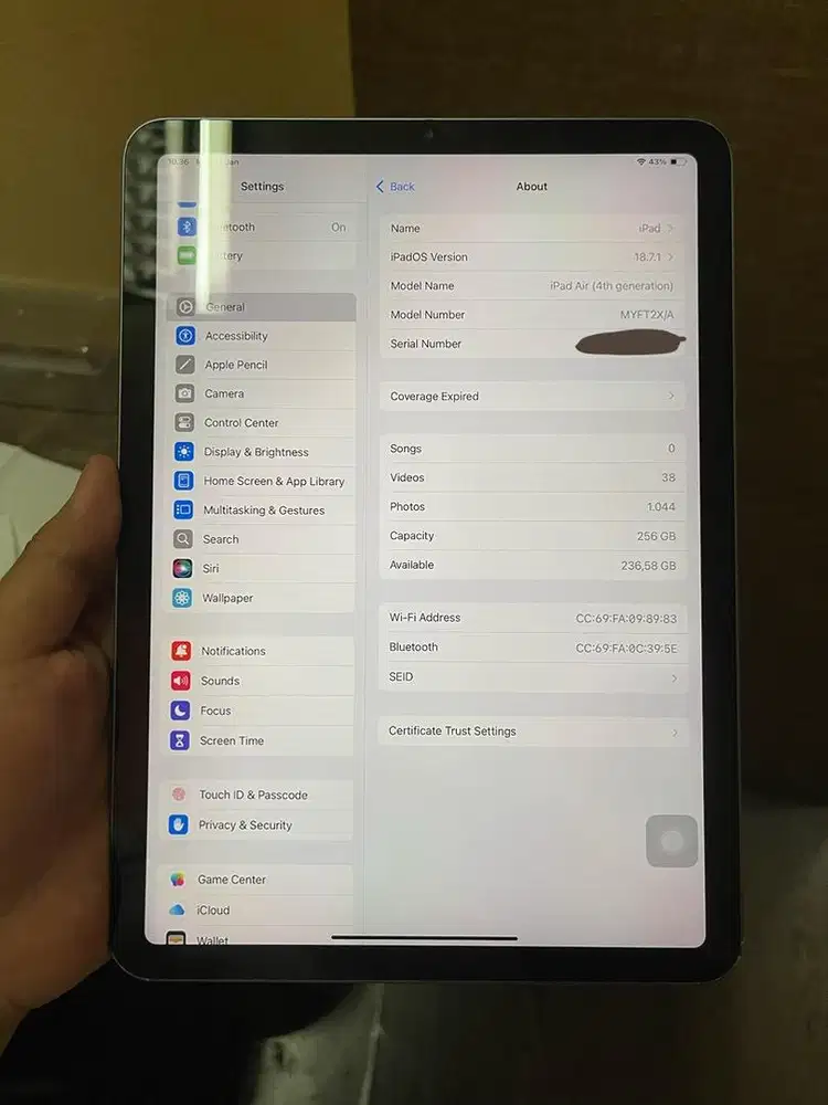 iPad Air 4 256GB Siap Pakai