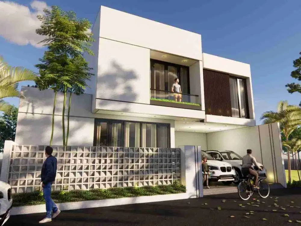 Rumah kontemporer progres finsining di area sd model dekat stadion maguwoharjo