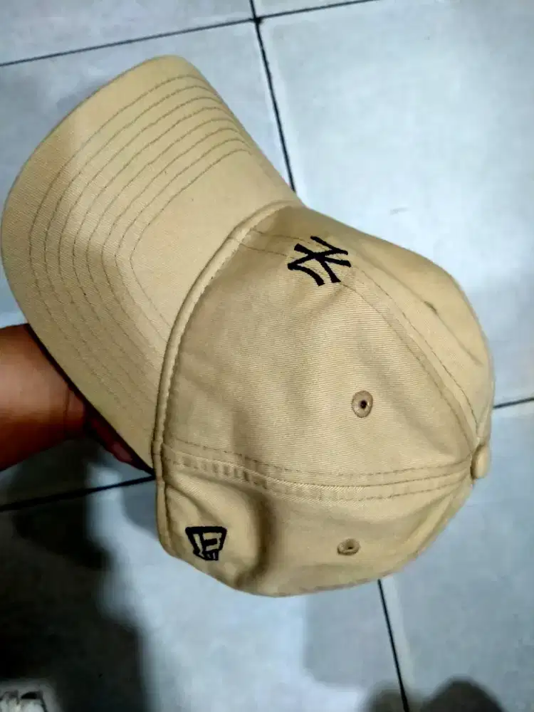 Topi New Era logo NY mini Original Coklat