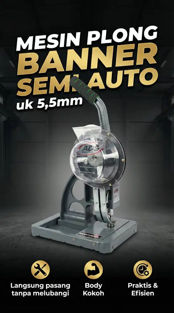 MESIN MATA ITIK / PLONG KERTAS / PEMBOLONG BANNER SEMI AUTO