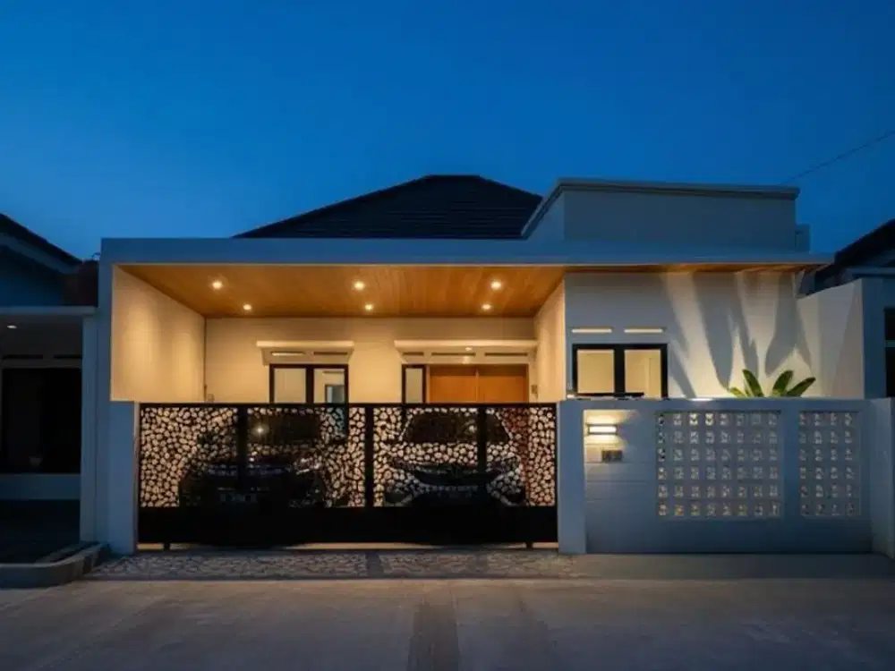 Rumah cantik modern kekinian di Jalan Kaliurang KM 13.5 Sukoharjo Ngaglik Sleman dekat Kampus UII