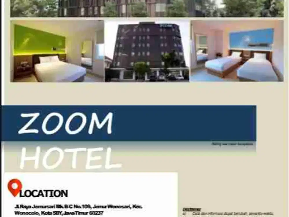 jual hotel di raya Jemursari full furnish