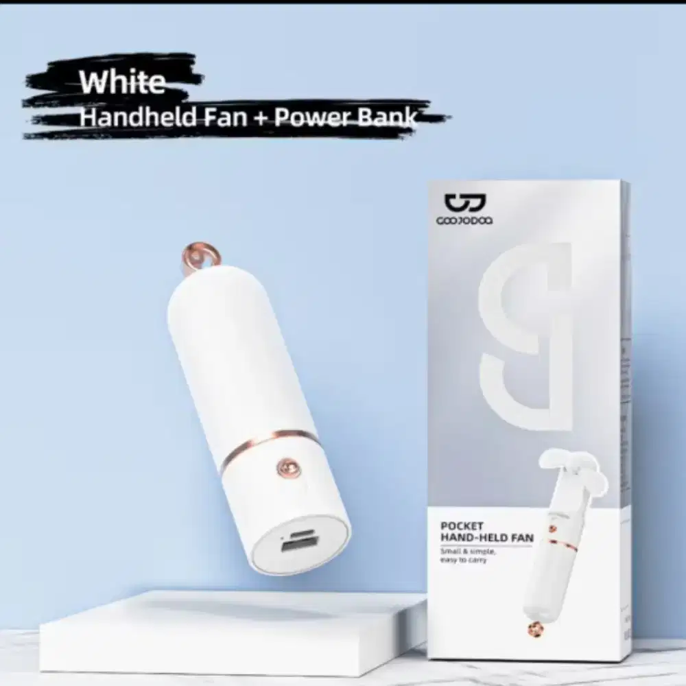 GOOJODOQ Kipas Angin Mini 2500 mAh - Putih
( 100% BARU & ORI )