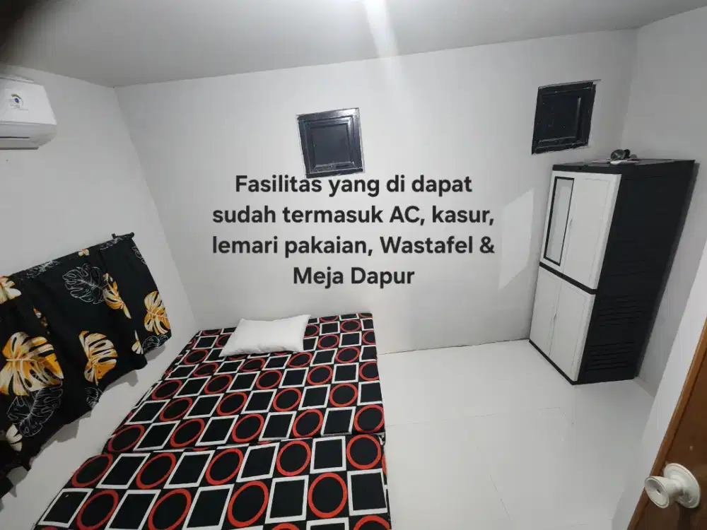 Kontrakan Murah 3 petak sdh ada perabot+AC cipadu prbatasan jaksel