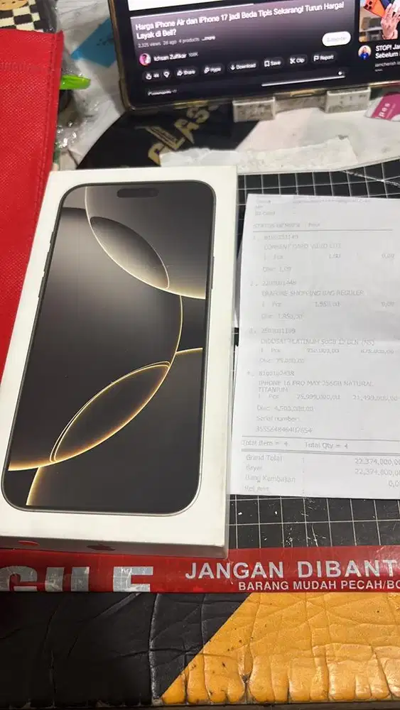 segel BNIB iphone 16 pro max 256gb ibox baru