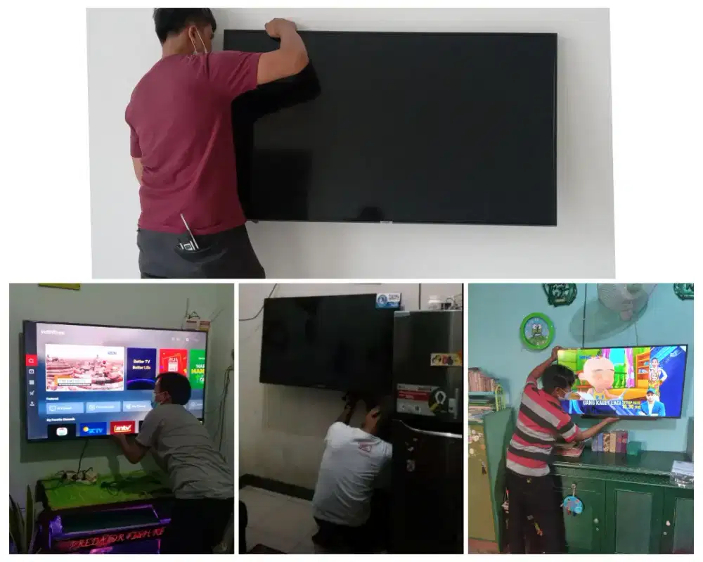 Pasangkan bracket dan Braket +pasang terimarapih breket briket led tv