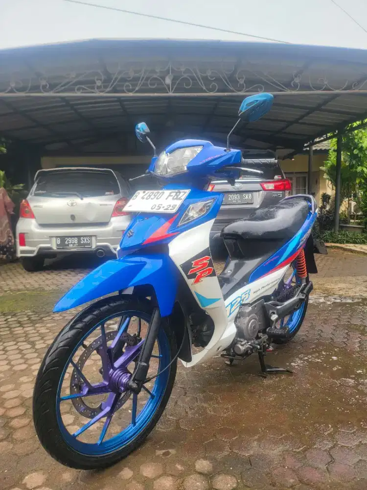 Suzuki Shogun SP 125 FL Kopling 2007 Biru Putih Pajak Hidup Full Ori