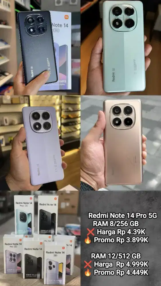 REDMI NOTE 14 PRO 5G 8/256 12/512 PROMO HANDPHONE TERMURAH DIJOGJA